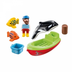 Playmobil 1.2.3: Marynarz z łodzią rybacką (70183)