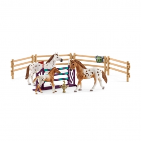 Schleich 42433, Zestaw treningowy koni appaloosa