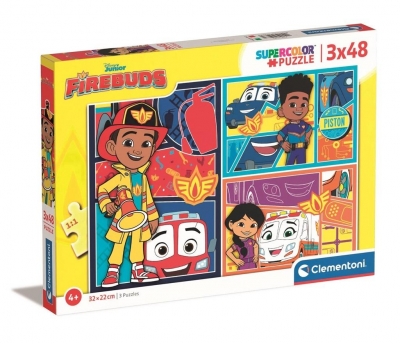 Puzzle 3x48 Super Kolor Disney Firebuds