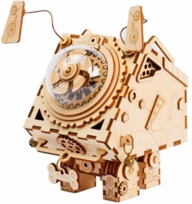 Puzzle Drewniane 3D Pozytywka Steampunk pies