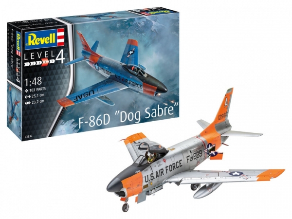 Model plastikowy samolot F-86D Dog Sabre 1/48 (03832)