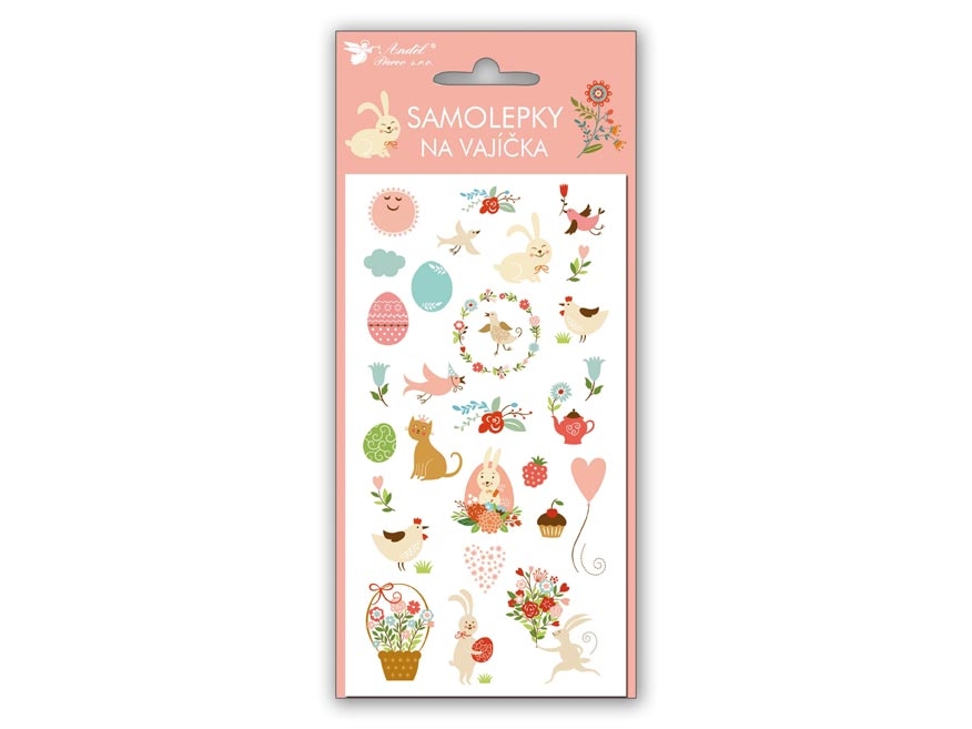 Naklejki Wielkanoc żelowe 19x9cm, 1 szt (829)