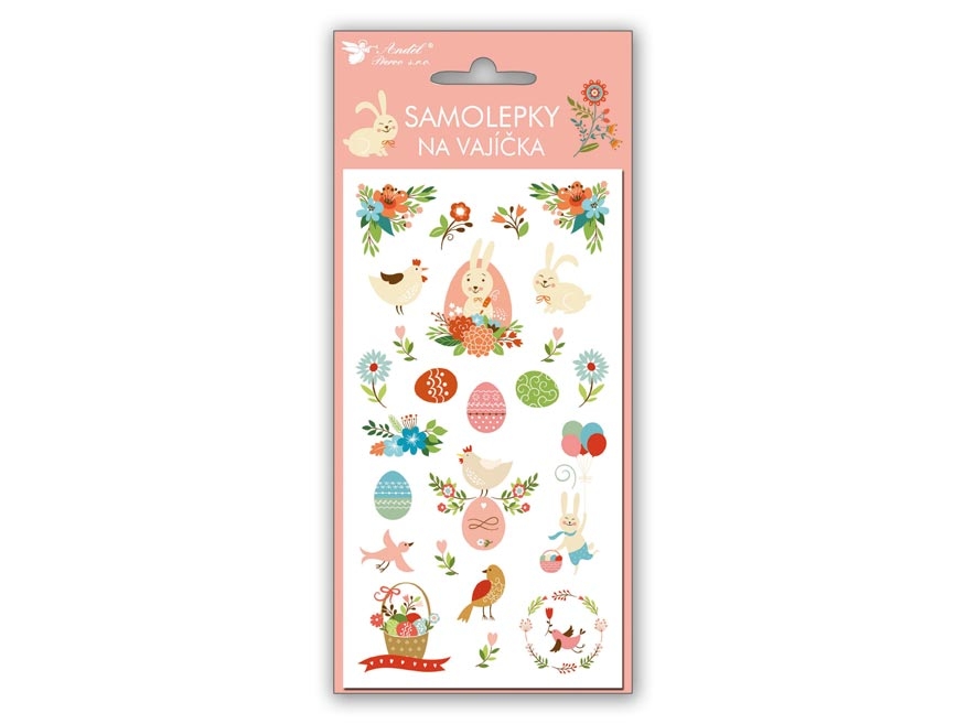 Naklejki Wielkanoc żelowe 19x9cm, 1 szt (829)