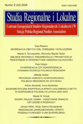 Studia Regionalne i Lokalne 2 (32) 2008