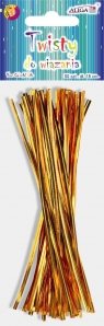 Twisty złote do wiązania 18cm 50szt