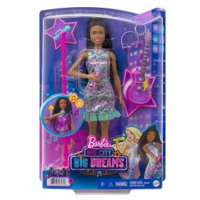 Barbie Big City Big Dreams: Muzyczna lalka Brooklyn + akcesoria (GYJ24/GYJ22)