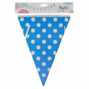 Girlanda kropki niebieska