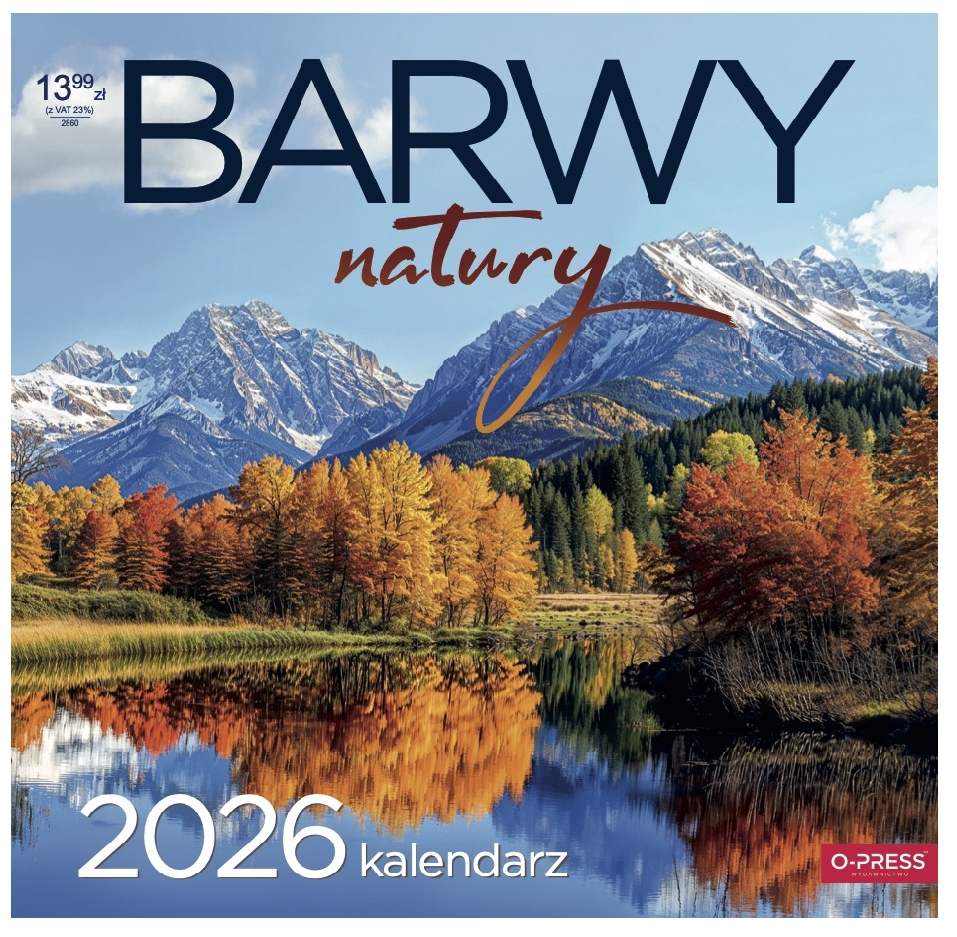 Kalendarz ścienny kwadrat - Barwy Natury