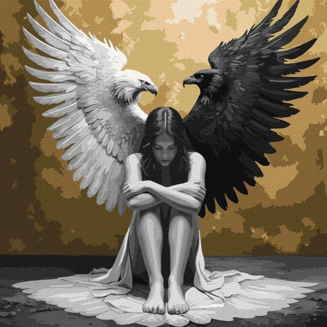 <img src='https://webimage.pl/pics/832/7/d4823104377832.jpg' style='height:440px' /> Malowanie po numerach - Dwie strony duszy metal