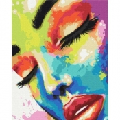 Malowanie po numerach - Kobieta w kolorach 40x50cm