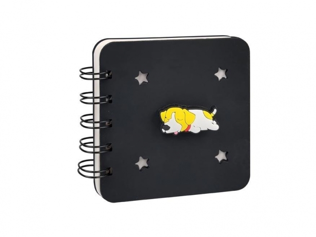 Notes silikon czarny + przypinka