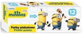 Farby plakatowe 12 kolorów 20ml Minionki