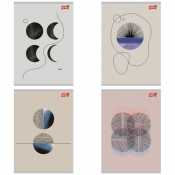 Zeszyt A5/60 kartki w linię - laminowana okładka UV 70 g/m2 - Minimalism, 1 szt.