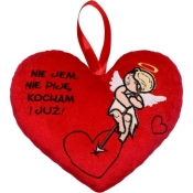 Poduszka serce z amorkiem 20cm (12501)