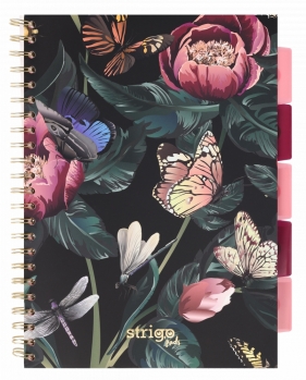 Kołozeszyt Strigo Pads Project Book A4 kratka Kwiaty - Zielony