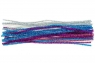 Druciki pluszowe metalizowane 6mmx30cm 40szt