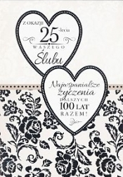 Karnet Rocznica Ślubu Z okazji 25-lecia Waszego Ślubu PP-161 - PP-1618
