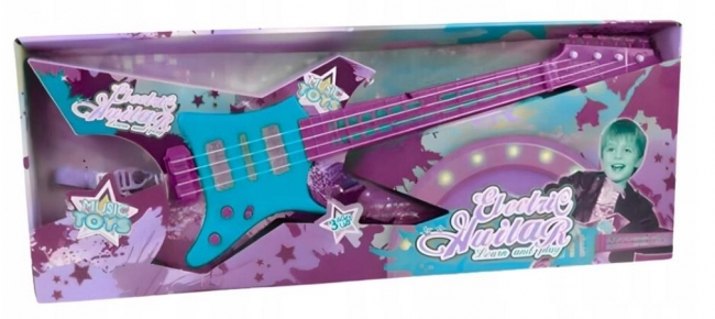 Gitara basowa różowa