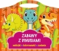 Zabawy z dinusiami. Naklejki, kolorowanki, zadania - Opracowanie zbiorowe