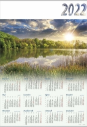 Kalendarz 2022 Jednoplanszowy Jezioro PL05