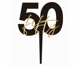 Topper na tort 50 urodziny fifty