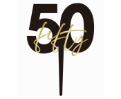 Topper na tort 50 urodziny fifty