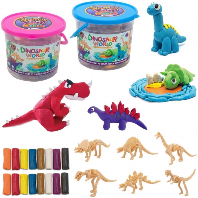 Masa plastyczna szkielety dinozaurów