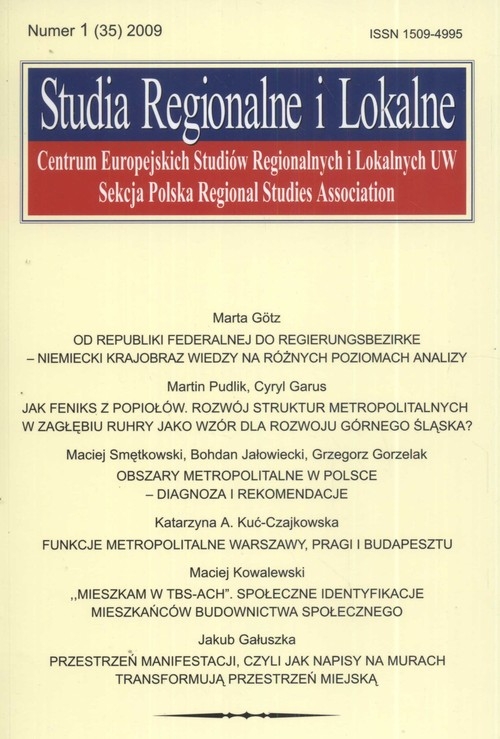 Studia Regionalne i Lokalne. Zaktualizowana koncepcja przestrzennego zagospodarowania kraju