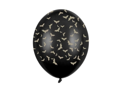 Balony Nietoperze pastel black 30cm 6szt