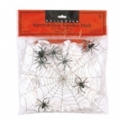 Pajęcza sieć z 4 pająkami (Halloween)