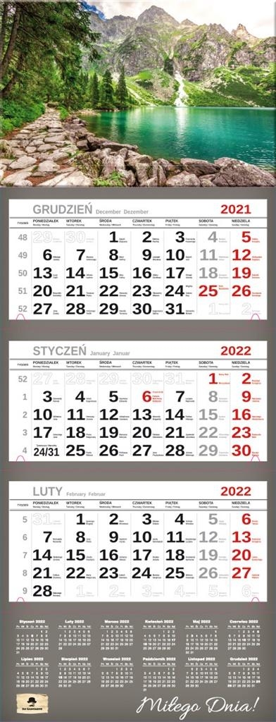 Kalendarz 2022 trójdzielny Premium Morskie Oko