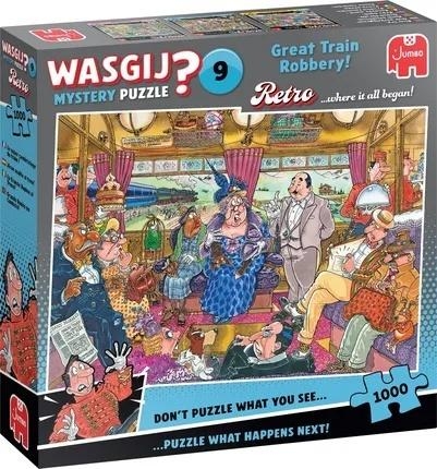 Puzzle 1000 Wasgij Jumbo Retro napad na pociąg