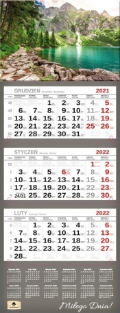 Kalendarz 2022 trójdzielny Premium Morskie Oko