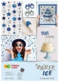 Blok Happy Color Party Ice, A4/10 ark, holographic + brokat