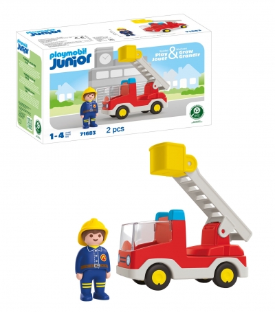<img src='https://webimage.pl/pics/835/6/d4008789716835.jpg' style='height:440px' /> Playmobil JUNIOR: Wóz strażacki z drabiną 71683