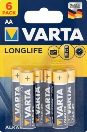 6x Baterie alkaliczne VARTA Longlife LR6/ AA