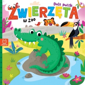 Zwierzęta w zoo. Duże puzzle - Bogusław Michalec
