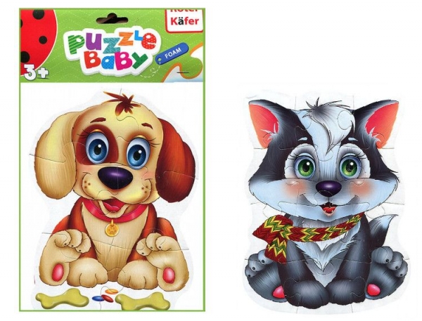 Baby puzzle piankowe - Kot i pies (RK1101-02)