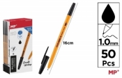 Długopis ze skuwką czarny (50szt)