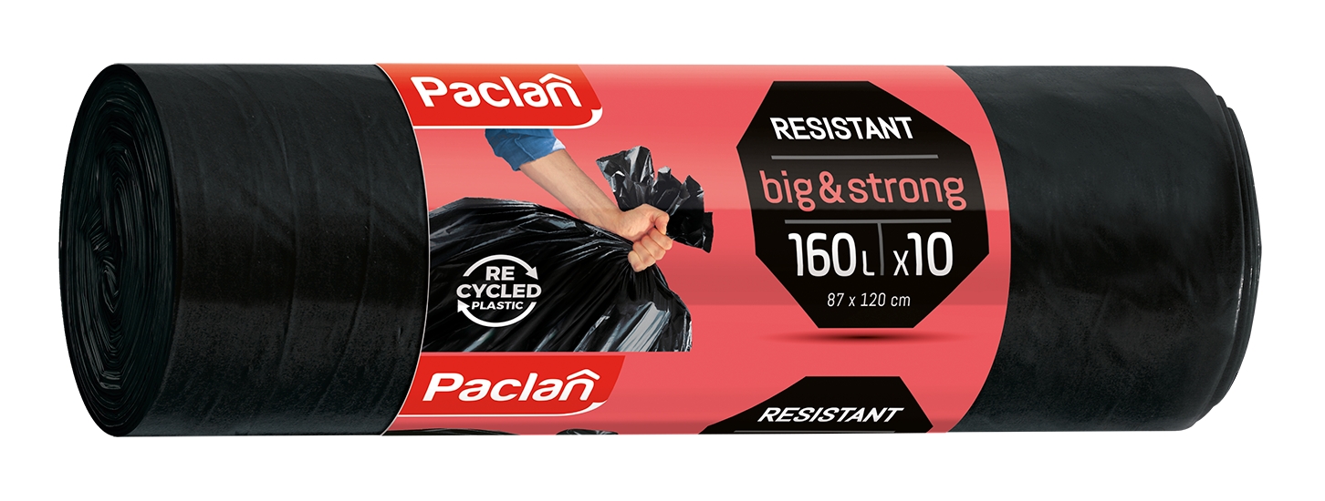 Paclan, Worki na śmieci Big & Strong - 160l, 10szt. (134731)