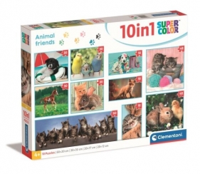 Puzzle 10w1 Super Kolor Animal Friends