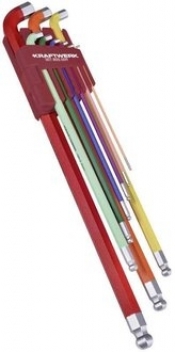 ZESTAW KLUCZY IMBUSOWYCH HEX KOLOROWE 1.5-10MM