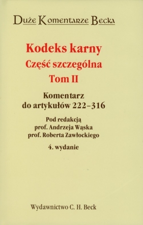 Kodeks karny Część szczególna Tom 2 - <br />