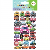 Naklejki 3D Puffy Cars 10x20cm