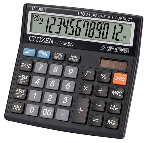 Kalkulator biurowy Citizen CT-555N - czarny (0000043)