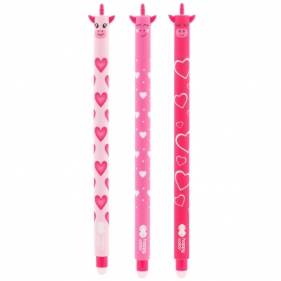 Długopis wymazywalny Happy Color Uszaki 0.5mm niebieski - Pink Unicorn, 1 szt