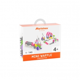 Mini Waffle Konstruktor - Różowy, 140 el. (902837)