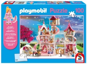 Puzzle 100 Playmobil Zamek księżniczki + figurka