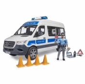 Zestaw Mercedes-Benz Sprinter policyjny z figurką i modułem światło/dźwięk (BR-02683)