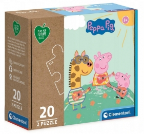 Clementoni, puzzle Play For Future 2x20: Peppa Pig (24783)